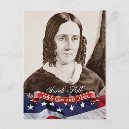 Sarah Polk, First Lady der USA Postkarte (Vorderseite)