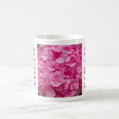 "Sarah" Rosa Spring Hydrangea Blumenschrift Art Kaffeetasse (Mittel)