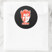 SARAH SATAN RUNDER AUFKLEBER (Tasche)
