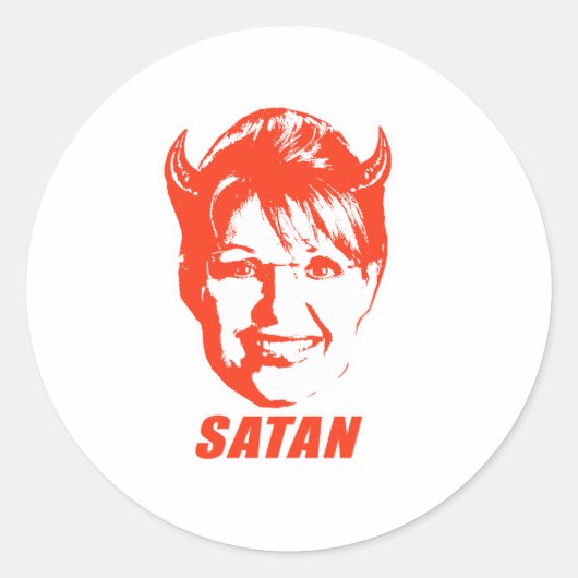 SARAH SATAN RUNDER AUFKLEBER (Vorderseite)