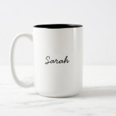 Sarah-Schwarzes 15 Unze Zwei-Ton Tasse (Links)