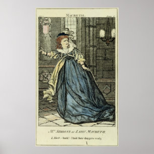 Sarah Siddons als Dame Macbeth Poster