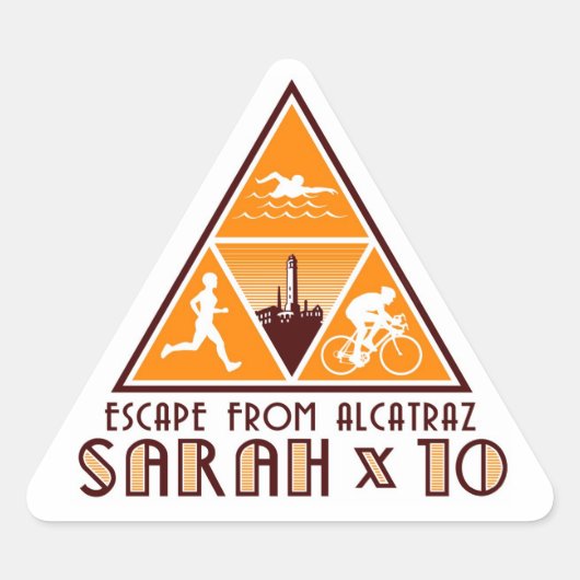 Sarah Sticker! Dreieckiger Aufkleber (Vorderseite)