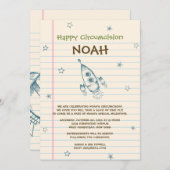 Sarah Tidwell Rocket Bris/Circumciation Einladung (Vorne/Hinten)