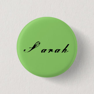 Sarah vom verwaisten schwarzen antiken Skript Button