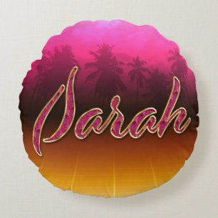 Sarah Vorname Name golden pink Kissen