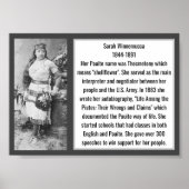 Sarah Winnemucca Native American Author Leader Poster (Vorne)