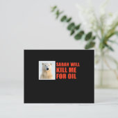 Sarah wird mich umbringen wegen Öl Postkarte (Stehend Vorderseite)