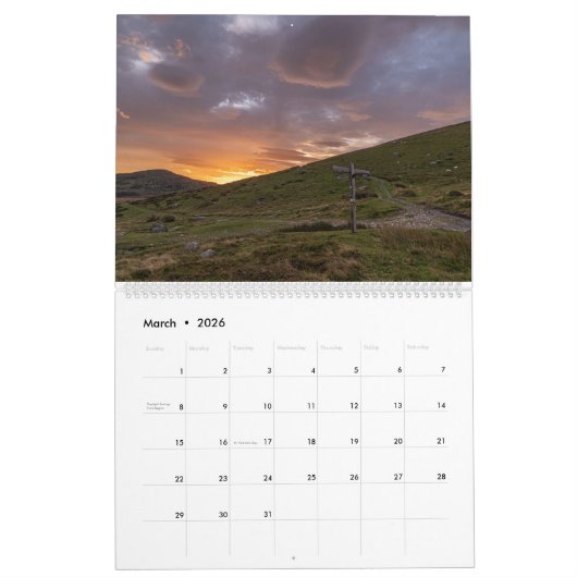 Sarah Woodburys Morgen in Gwynedd Kalender (Mär 2026)