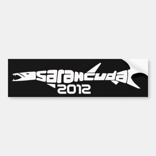 SarahCuda 2012 schwarzer Autoaufkleber (Vorne)
