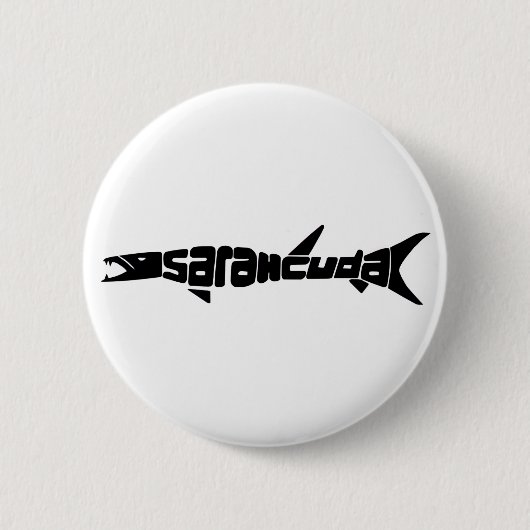 Sarahcuda Knopf-Schwarzes Button (Vorderseite)