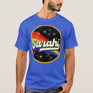 Sarahi Regenbogen im Vintagen Stil im Weltraum T-Shirt