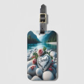 Sarahs Herz am Fluss Gepäckanhänger (Vorderseite Vertikal)