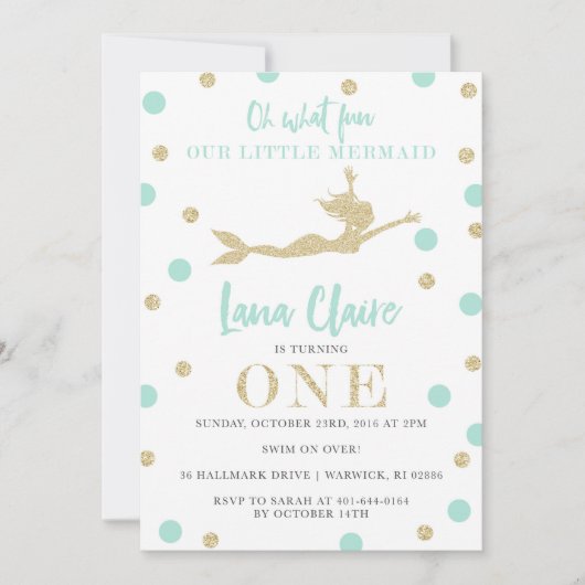 Sarahs maßgeschneiderte Einladungen (Vorderseite)