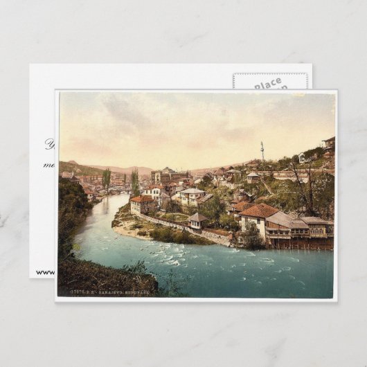 Sarajcvo (d.h., Sarajevo), Bendbasi, Bosnien, Postkarte (Vorne/Hinten)