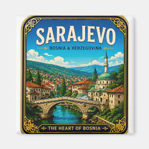 🧲 Sarajevo Altstadt-Brücke Reise-Souvenir-Erinner Magnet