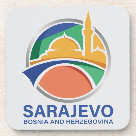 Sarajevo Bosnia and Herzegovina Getränkeuntersetzer (Vorderseite)