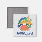Sarajevo Bosnia and Herzegovina Magnet (Vorderseite/Rückseite)