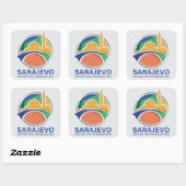 Sarajevo Bosnia and Herzegovina Quadratischer Aufkleber (Blatt)