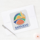 Sarajevo Bosnia and Herzegovina Quadratischer Aufkleber (Umschlag)