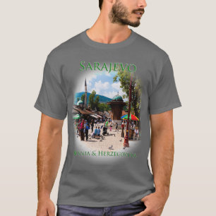 Sarajevo Bosnien-Herzegowina Pigeon Square T-Shirt