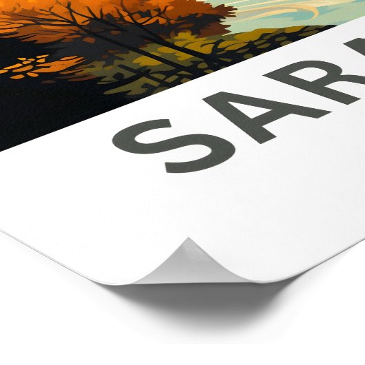 Sarajevo Bosnien Travel Print Poster (Ecke)