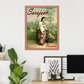 Sarajevo ~ Bosnien ~ Vintage Travel Poser. Poster (Heimbüro)