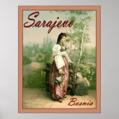 Sarajevo ~ Bosnien ~ Vintage Travel Poser. Poster (Vorne)