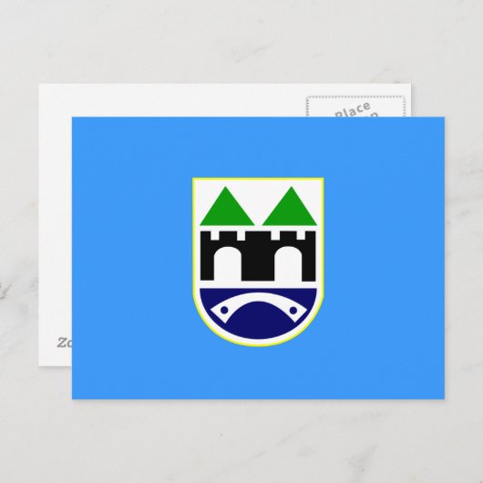 Sarajevo-Flagge Postkarte (Vorne/Hinten)