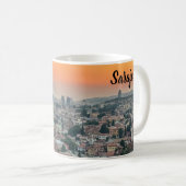 Sarajevo-Landschaft von oben Kaffeetasse (VorderseiteRechts)