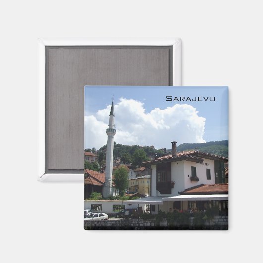 Sarajevo - Moschee Magnet (Vorderseite/Rückseite)