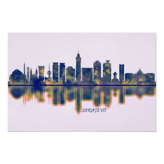 Sarajevo Skyline Poster (Vorderseite)