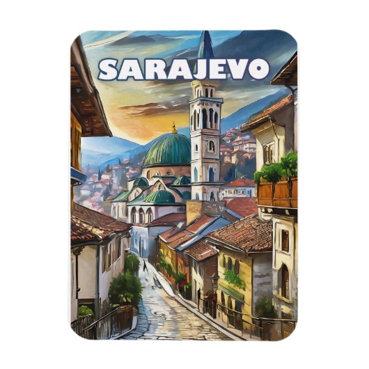 Sarajevo, Stadt der Hoffnung und des Gedächtnisses Magnet (Vertikal)