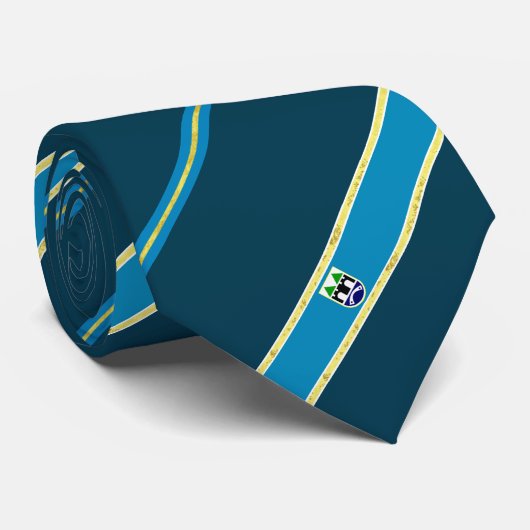 Sarajevo stripes Flagge Krawatte (Gerollt)