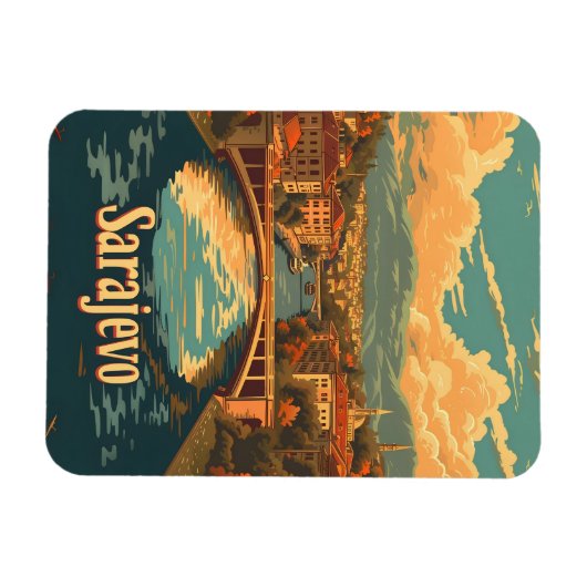 Sarajevo Vintag Magnet (Horizontal)