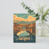 Sarajevo Vintage Postkarte (Stehend Vorderseite)