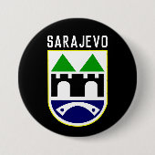 Sarajevo-Wappen, Bosnien und Herzegowina Button (Vorderseite)