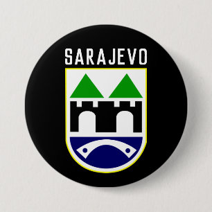 Sarajevo-Wappen, Bosnien und Herzegowina Button