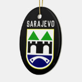 Sarajevo-Wappen, Bosnien und Herzegowina Keramik Ornament (Links)