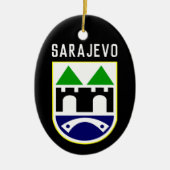 Sarajevo-Wappen, Bosnien und Herzegowina Keramik Ornament (Vorne)