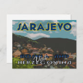 Sarajewo, Besuch von Bosnien und Herzegowina Postkarte (Vorne/Hinten)