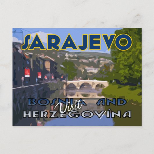 Sarajewo, Besuch von Bosnien und Herzegowina Postkarte (Vorderseite)