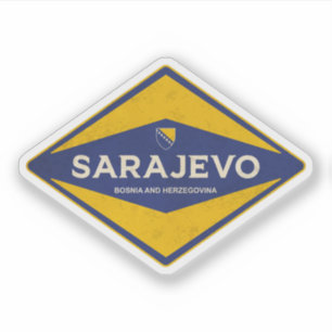 Sarajewo Bosnien und Herzegowina Vintag Aufkleber