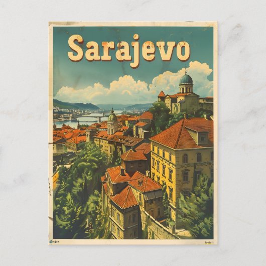 Sarajewo Bosnien und Herzegowina Vintag Postkarte (Vorderseite)