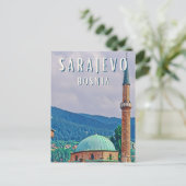 Sarajewo, historische Stadt Bosnien und Herzegowin Postkarte (Stehend Vorderseite)