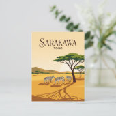 Sarakawa-Wildreservat Togo Postkarte (Stehend Vorderseite)