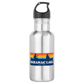 Saranac Lake New York Canoe Edelstahlflasche (Vorderseite)
