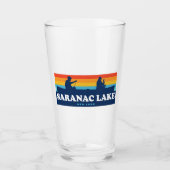 Saranac Lake New York Canoe Glas (Vorderseite)