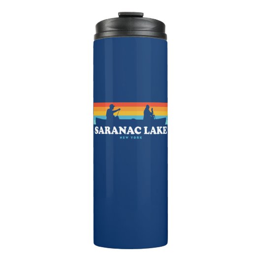 Saranac Lake New York Canoe Thermosbecher (Vorderseite)