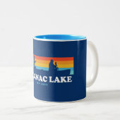 Saranac Lake New York Canoe Zweifarbige Tasse (VorderseiteRechts)